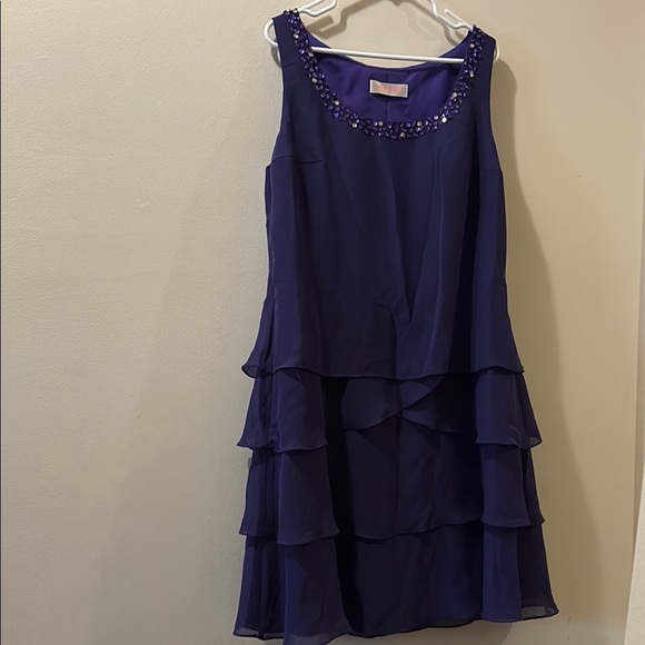 JJ’s house Elegant Purple Layered Dress - nWT - size 16W - wedding - Picture 1 of 6